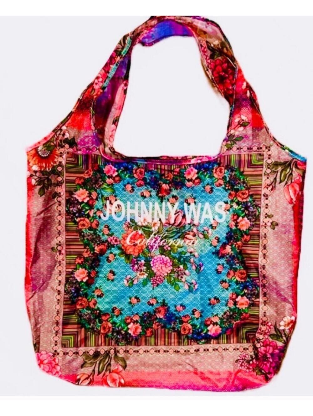 Johnny Was Reusable Bag Shopping Travel Grocery Farmers Market Boho Floral Tote